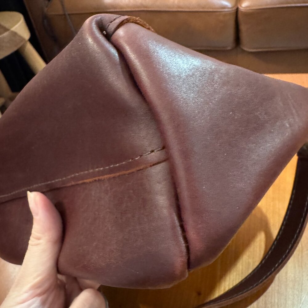 Portland Leather Goods Triangle Shoulder Bag - Cognac - Picture 6 of 11
